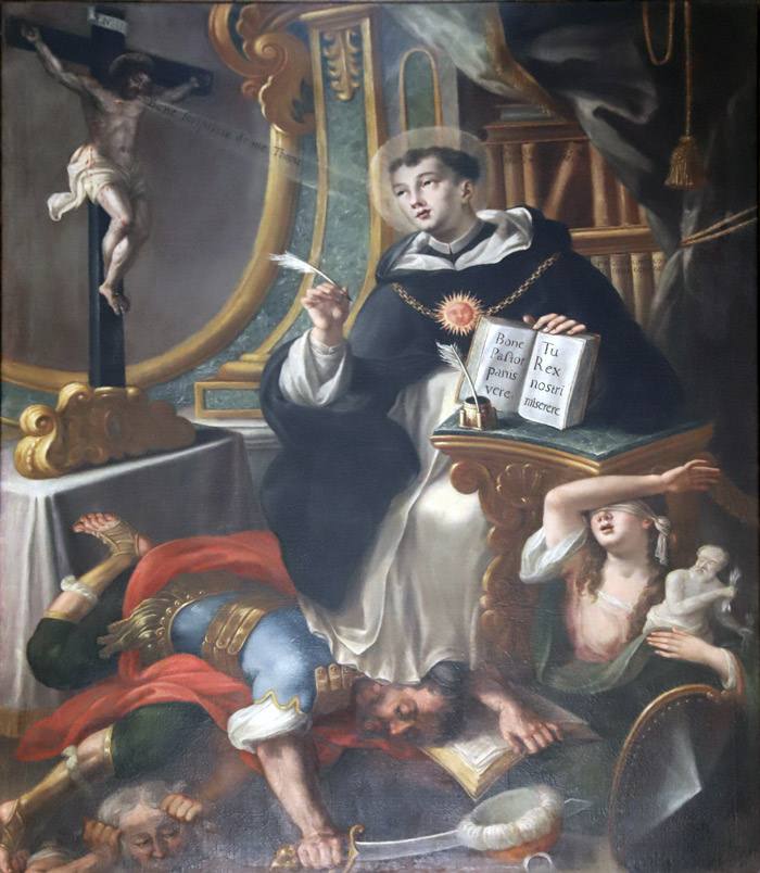 San Tommaso d'Aquino, San Domenico, Dipinti