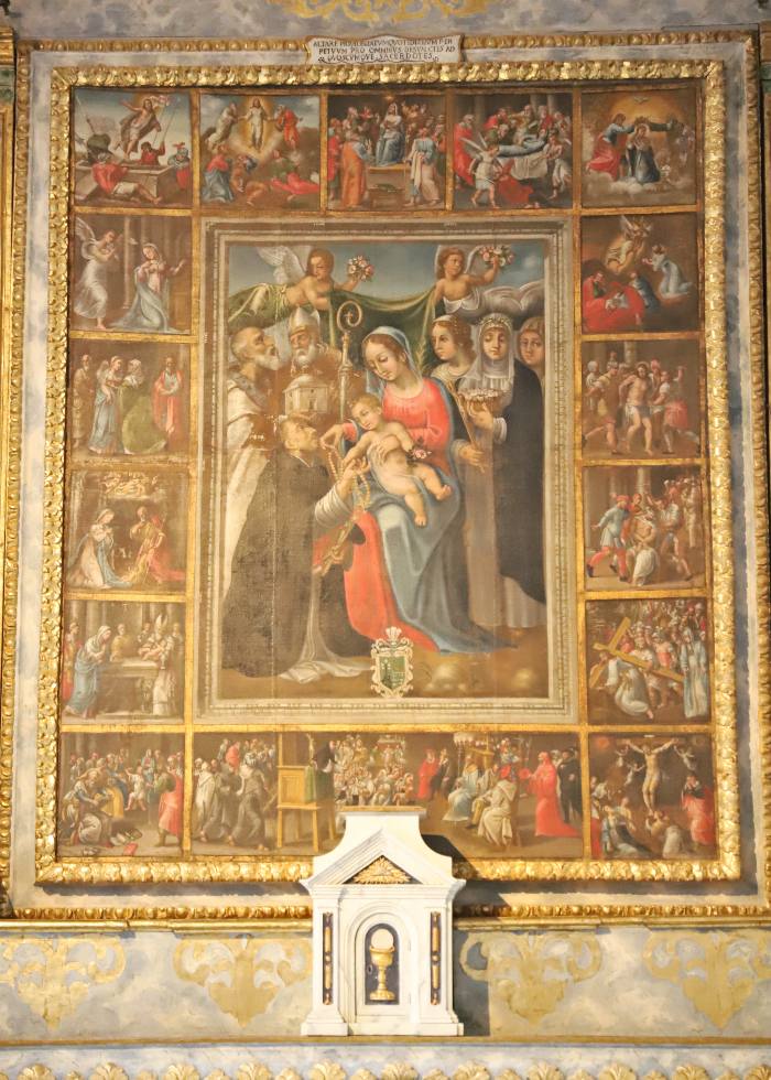 tela madonna del rosario dipinti chiesa san domenico rutigliano bari